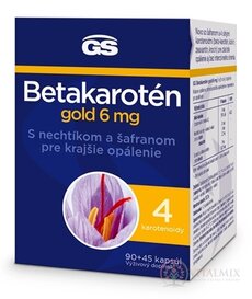 GS Betakaroten gold 6 mg cps s měsíčkem a šafránem 90+45 (135 ks)