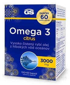 GS Omega 3 citrus Dárek cps 100+60 navíc (160 ks)