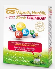 GS Vápník, Hořčík, Zinek PREMIUM tbl 1x30 ks