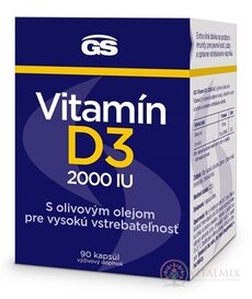 GS Vitamin D3 2000 IU cps 1x90 ks