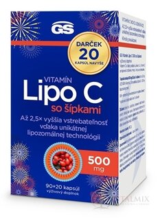 GS Vitamin Lipo C 500 mg se šipkami Dárek cps 90+20 navíc (110 ks)