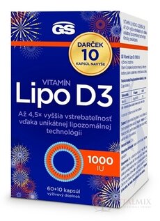 GS Vitamin Lipo D3 1000 IU Dárek cps 60+10 navíc (70 ks)