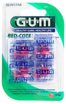 GUM RED-COTE tablety pro indikaci zubního plaku 1x12 ks