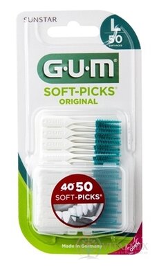GUM Soft-Picks Original gumové mezizubní kartáčky, s fluoridy, Large 1x50 ks
