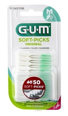 GUM Soft-Picks Original gumové mezizubní kartáčky, s fluoridy, Medium 1x50 ks