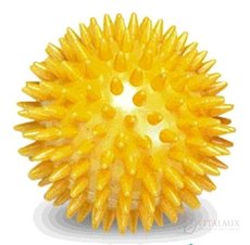 GYMY MASÁŽNÍ MÍČEK - ježek 8 cm žlutá, průměr 8 cm 1x1 ks