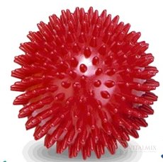 GYMY MASÁŽNÍ MÍČEK - ježek 9 cm červená, průměr 9 cm 1x1 ks