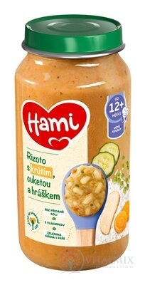 Hami příkrm Rizoto s krůtím stehýnka, cuketou a hráškem (od ukonč. 12. měsíce) 1x250 g