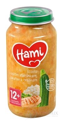 Hami příkrm Rizoto s krůtím stehýnka, cuketou a hráškem (od ukonč. 12. měsíce) 1x250 g