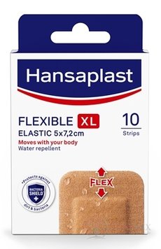 Hansaplast FLEXIBLE XL Elastic náplast elastická, 5x7,2 cm 1x10 ks
