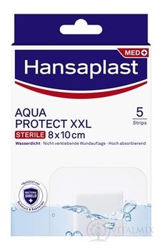 Hansaplast MED AQUAPROTECT XXL náplast vodotěsná 8x10 cm 1x5 ks