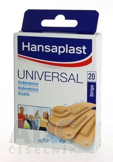 Hansaplast Universal Water resistant voděodolná náplast 1x20 ks