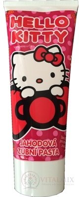 Hello Kitty Zubní pasta příchuť jahoda, gel 1x75 ml