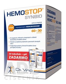 HEMOSTOP ProBio - DA VINCI cps 60 + 30 zdarma (90 ks) + gel 75 ml zdarma, 1x1 set