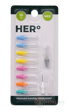 HERBADENT HERo ELECTRA Mezizubní kartáček Mix doplňkové balení nástavců 1x10 ks