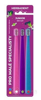 HERBADENT JUNIOR zubní kartáček Velmi jemný od 6 let 1x3 ks
