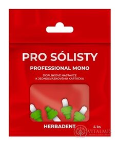 HERBADENT Professional MONO Doplňkové nástavce k jednosvazkovému zubnímu kartáčku 1x4 ks