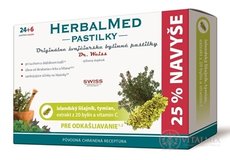 HERBALMED PASTILKY pro odkašlávání - Dr.Weiss (isl. Lišejník, tymián, 20 bylin, vit.C) pastilky 24 + 6 navíc (30 ks)