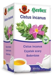 HERBEX Cistus Incanus čaj ze středomořské Skalné růže, nálevový sáčky 20x2 g (40 g)