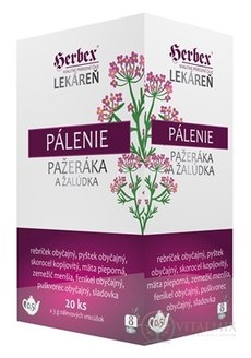 HERBEX Lékárna PÁLENÍ jícnu a žaludku bylinná směs, čaj 20x3 g (60 g)
