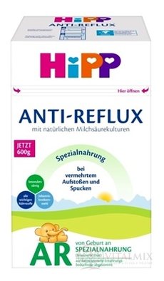 HiPP ANTI-REFLUX AR speciální kojenecká výživa (inov.2021) 1x600 g