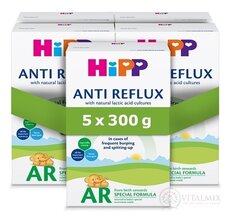 HiPP ANTI-REFLUX AR speciální kojenecká výživa (od narození) 5x300 g
