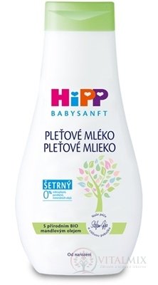 HiPP BABYSANFT Pleťové mléko šetrné, s Bio mandlovým olejem (inov. 2022) 1x350 ml