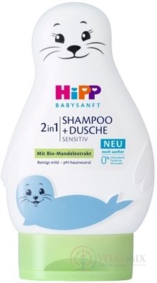 HiPP BABYSANFT Šampon na Tělo a Vlasy 2v1 sensitiv, s výtažkem z Bio mandli (inov.2022) 1x200 ml