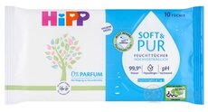 HiPP BabySANFT SOFT &amp; PUR Čistící vlhčené ubrousky 1x10 ks