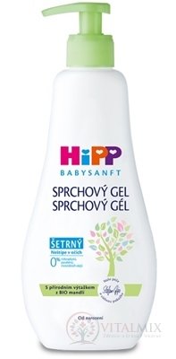 HiPP BABYSANFT Sprchový gel šetrný, s výtažkem z Bio mandlí (inov.2022) 1x400 ml