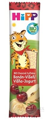 HiPP BIO Ovocná tyčinka Banán-Višeň-Jogurt oplatka pro děti, 1x23 g