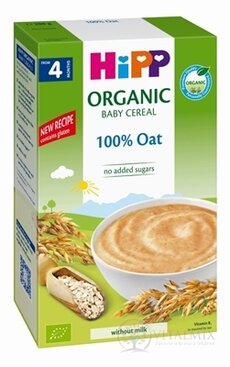 HiPP BIO První obilná KAŠE 100% ovesná nemléčná kaše, s obsahem lepku (od ukonč. 4. měsíce) (inov.2024) 1x200 g