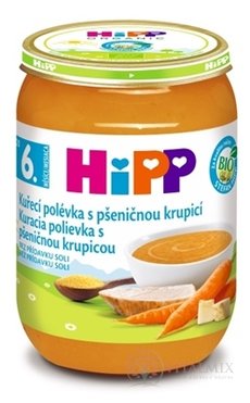 HiPP Polévka BIO Kuřecí s pšeničnou krupicí (od ukončeného 5. měsíce) 1x190 g