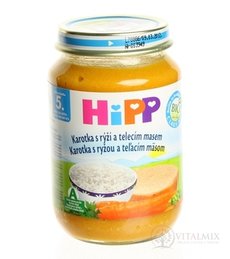 HiPP Příkrm Mrkev s rýží a telecím masem Baby menu (od ukonč. 5. měsíce) 1x190 g