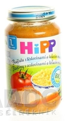 HiPP Příkrm BIO Rajčata s těstovinami a telecím masem (od ukonč. 1. roku) 1x220 g