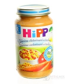 HiPP Příkrm Těstoviny šunka se zeleninou Junior menu (od ukonč. 9. měsíce) 1x220 g