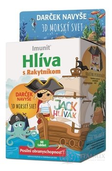 HLÍVA s rakytníkem Imunit JACK Hlivák tbl pro děti 60 ks + Dárek 3D mořský svět, 1x1 set