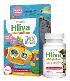 HLÍVA s rakytníkem Imunit JACK Hlivák tbl pro děti 60 ks + Dárek 3D mořský svět, 1x1 set