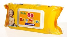 HYGIENICKÉ UTĚRKY BABY WIPES S VITAMÍNEM E vlhčené ubrousky 1x80 ks
