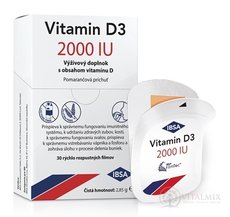 IBSA Vitamin D3 2000 IU flm oro příchuť pomeranč 1x30 ks