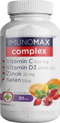 IMUNOMAX complex (C + D3 + Zinek + Selen) - Pharmed New cps 1x30 ks