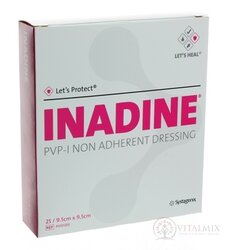 INADINE Povidone Iodine neadhezivní krytí (9,5x9,5 cm) 1ks