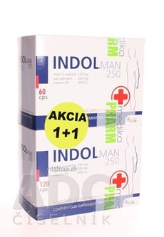 Indol MAN 250 AKCE cps (pro muže) 120 + 60 zdarma (180 ks), 1x1 set