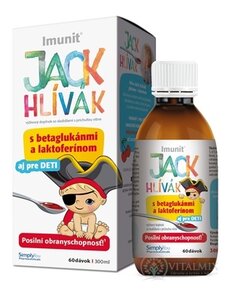 HLÍVA JACK Hlivák SIRUP glukany, laktoferin-Imunit sirup pro děti (60 dávek) 1x300 ml