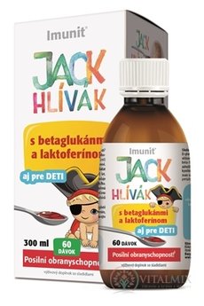 HLÍVA JACK Hlivák SIRUP glukany, laktoferin-Imunit sirup pro děti (60 dávek) 1x300 ml