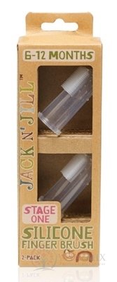 JACK N&#39;JILL Silikonová zubní kartáček na prst 1x2 ks