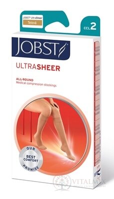 JOBST ULTRA SHEER kompresivní lýtkové punčochy II.KT, s otevřenou špičkou, tělové, vel. S V., 1x1 pár
