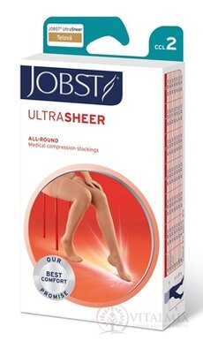 JOBST ULTRA SHEER kompresivní stehenní punčochy II.KT, s lemem, s otevřenou špičkou, tělové, vel. S VI., 1x1 pár