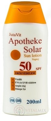 JutaVit Apotheke Solar Sun lotion 50 SPF opalovací mléko 1x200 ml