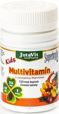 JutaVit Multivitamin s lactobact. Rhamnosus Kids žvýkací tablety 1x45 ks